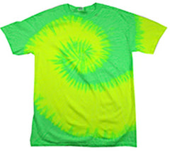 NEON GREEN SWIRL TYE TIE DYED TEE SHIRT (Sold by the piece) – Novelties ...