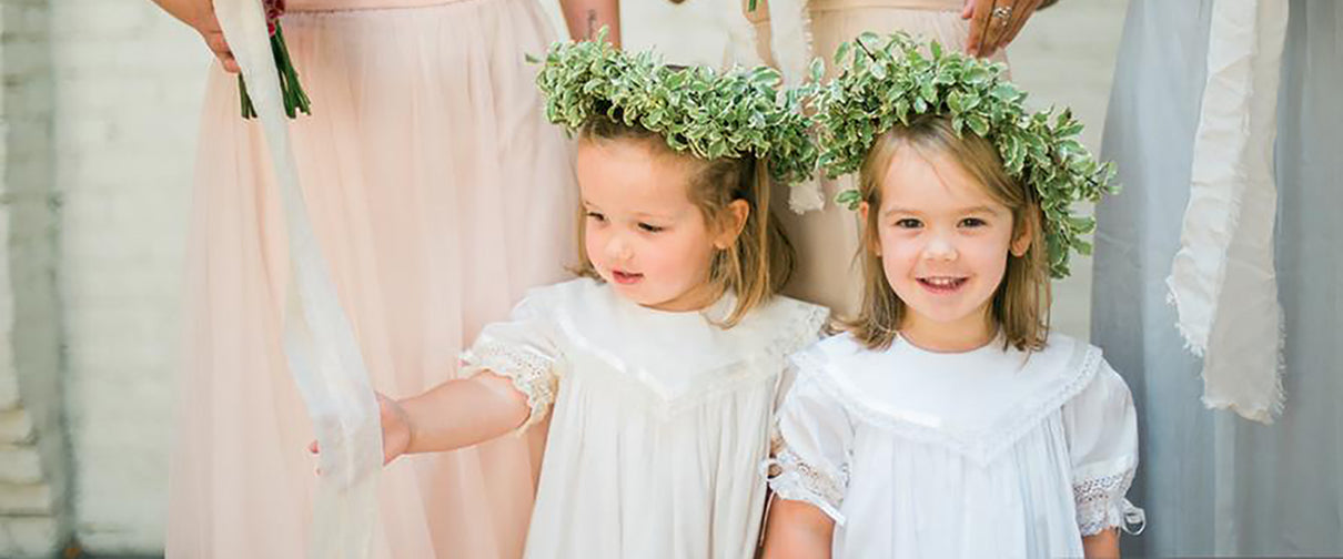 Lace Flower Girl Dresses Silk White Ivory Smocked Formal Dress Wedding –  Strasburg Children