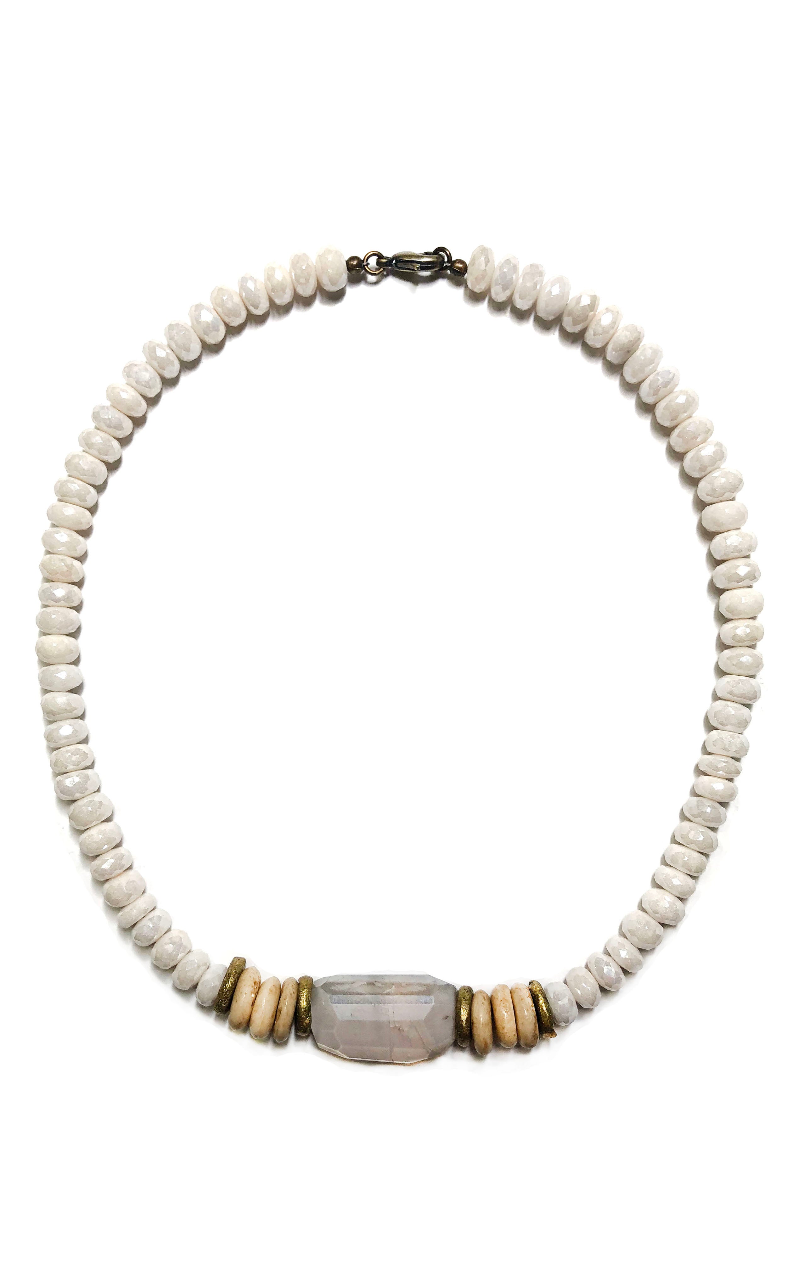 White Sapphire Bone Choker