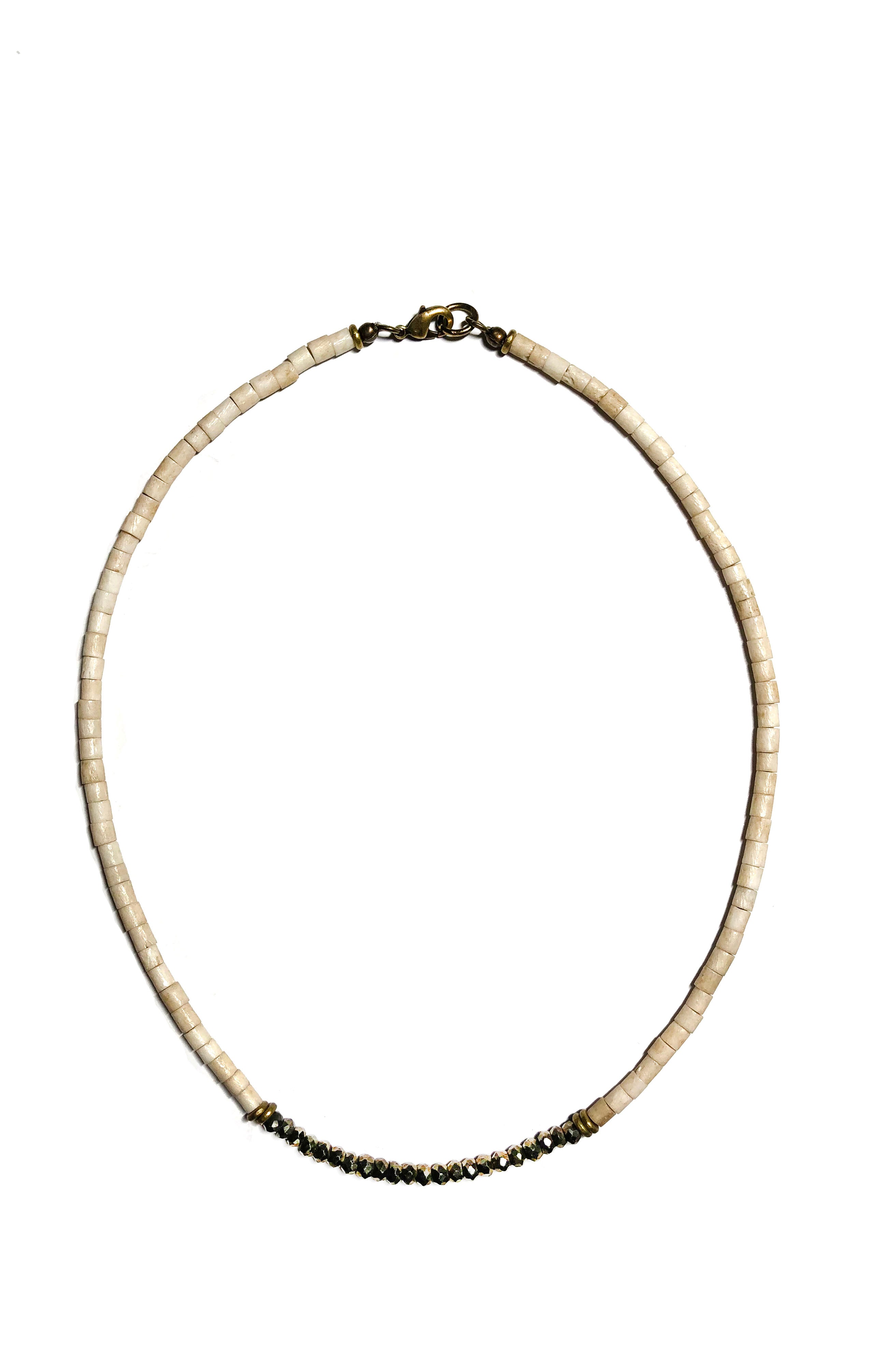 Pyrite Bone Choker