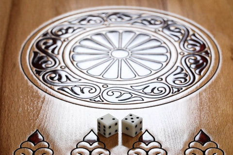 Wooden Backgammon Dice