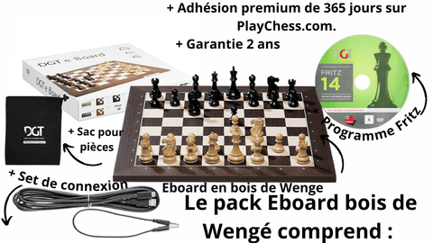 DGT e-Board USB wood electronic chess board