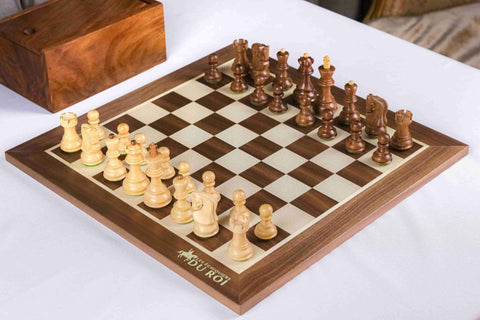 erable et noyer bois jeu echecs plateaux