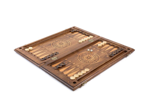 Plateau de Backgammon de Luxe Pions Adverses