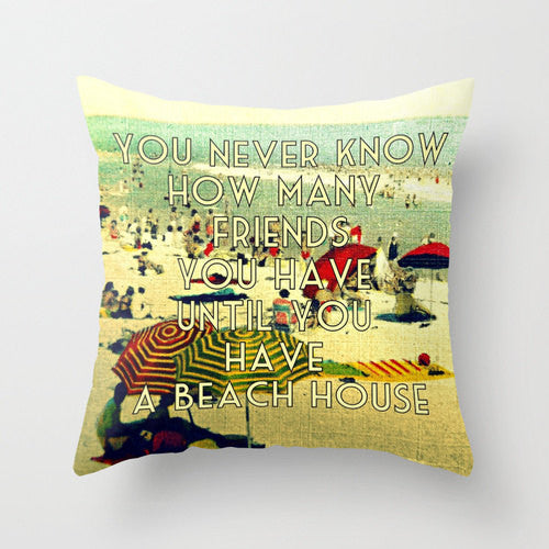 BEACH HOUSE ~Aloha style pillow  BLOWOUT SALE