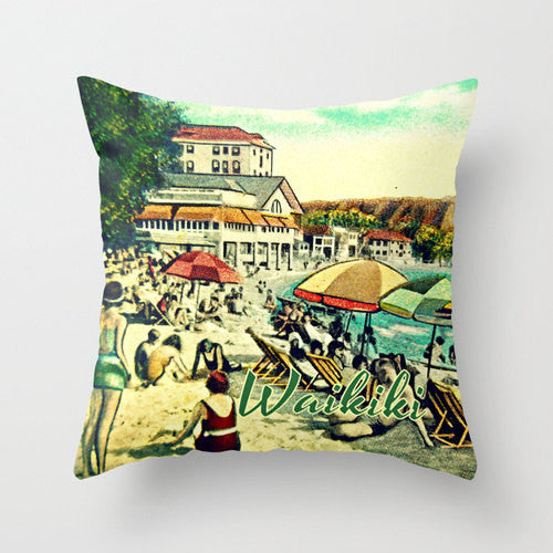 VINTAGE WAIKIKI~Aloha style pillow BLOWOUT SALE