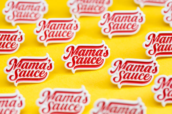 Mama's Sauce Script Logo Pin