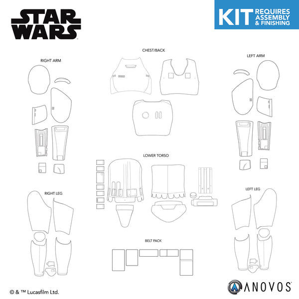STAR WARS™ First Order Stormtrooper Armor Kit Replacement Parts (Pre-Order)