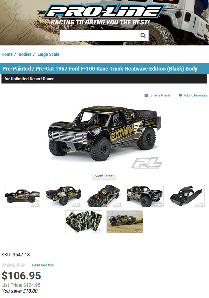 Heat Wave Visual Pro Line RC car