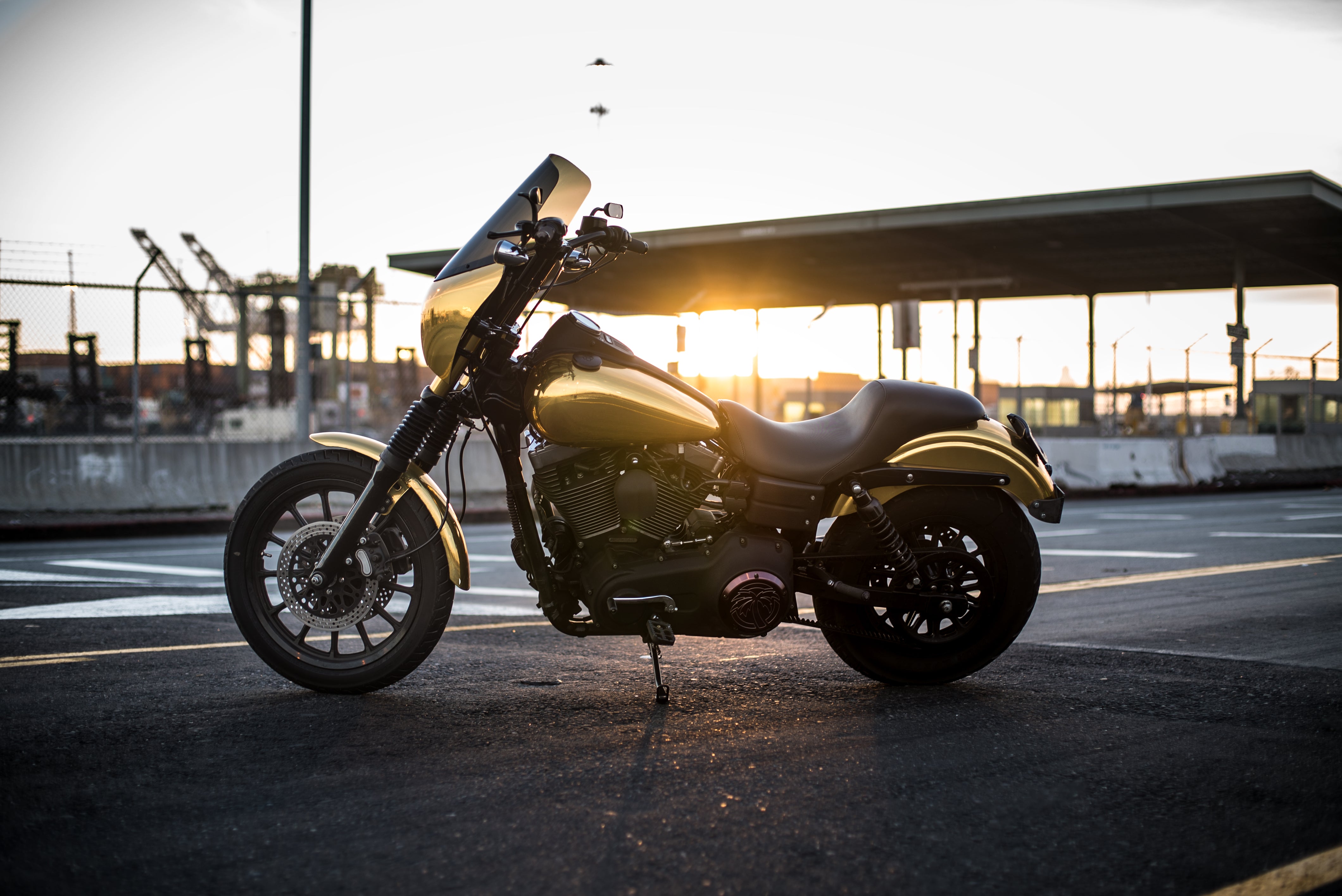 Gold motorcycle