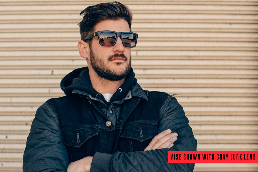 VISE Z87 Sunglasses Black Frame: Polarized Tinted Lens