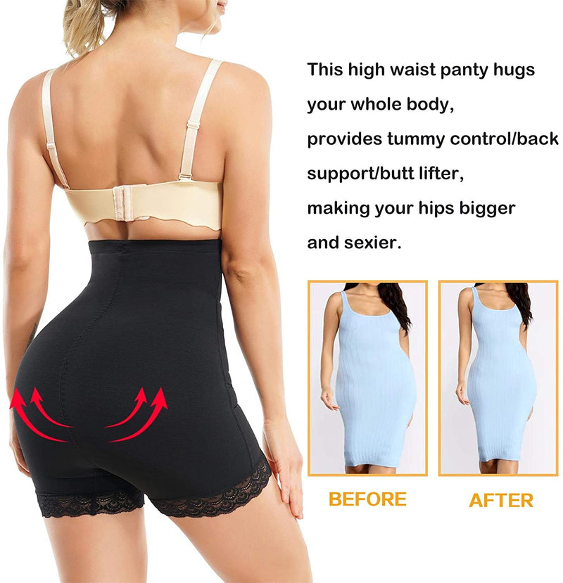 Women High Waist Tummy Control Butt Lifter Shaper Shorts - Nebility