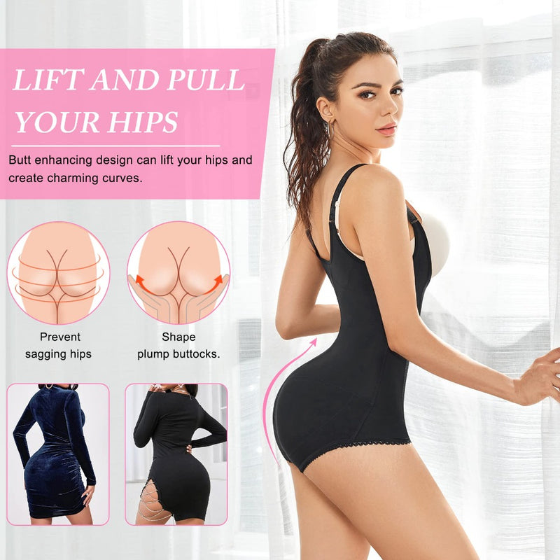 Women Seamless Open Bust Full Body Shapewear