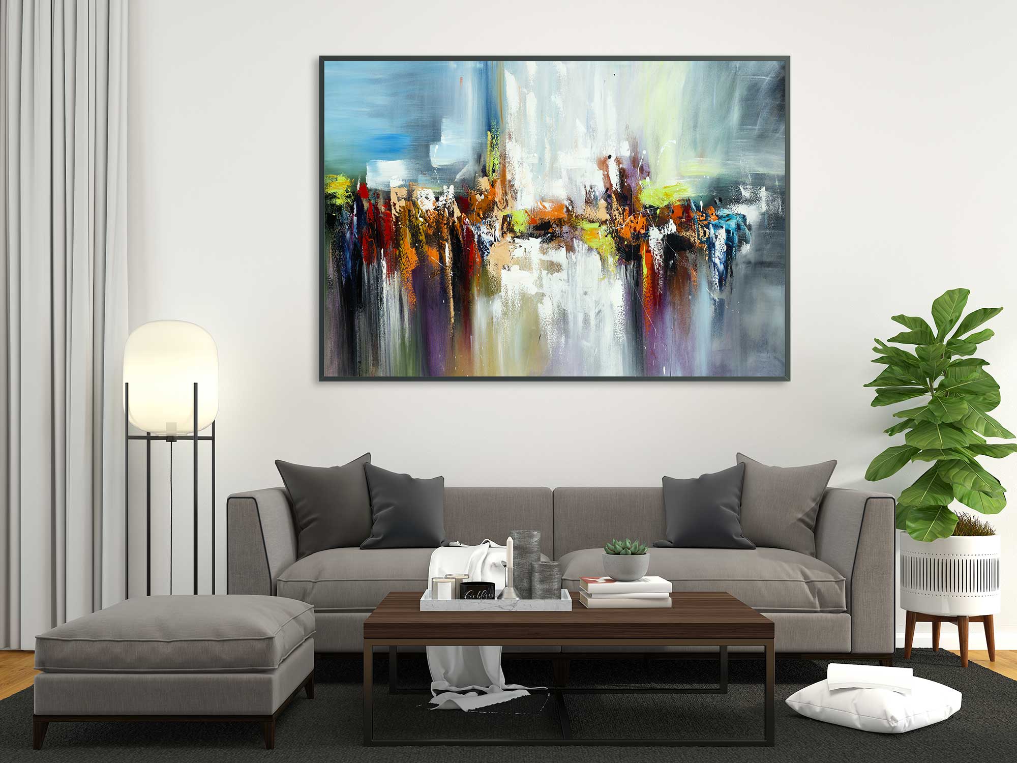Abstract painting-Large wall art on canvas-Original hand-made painting –  MadhavFineArt