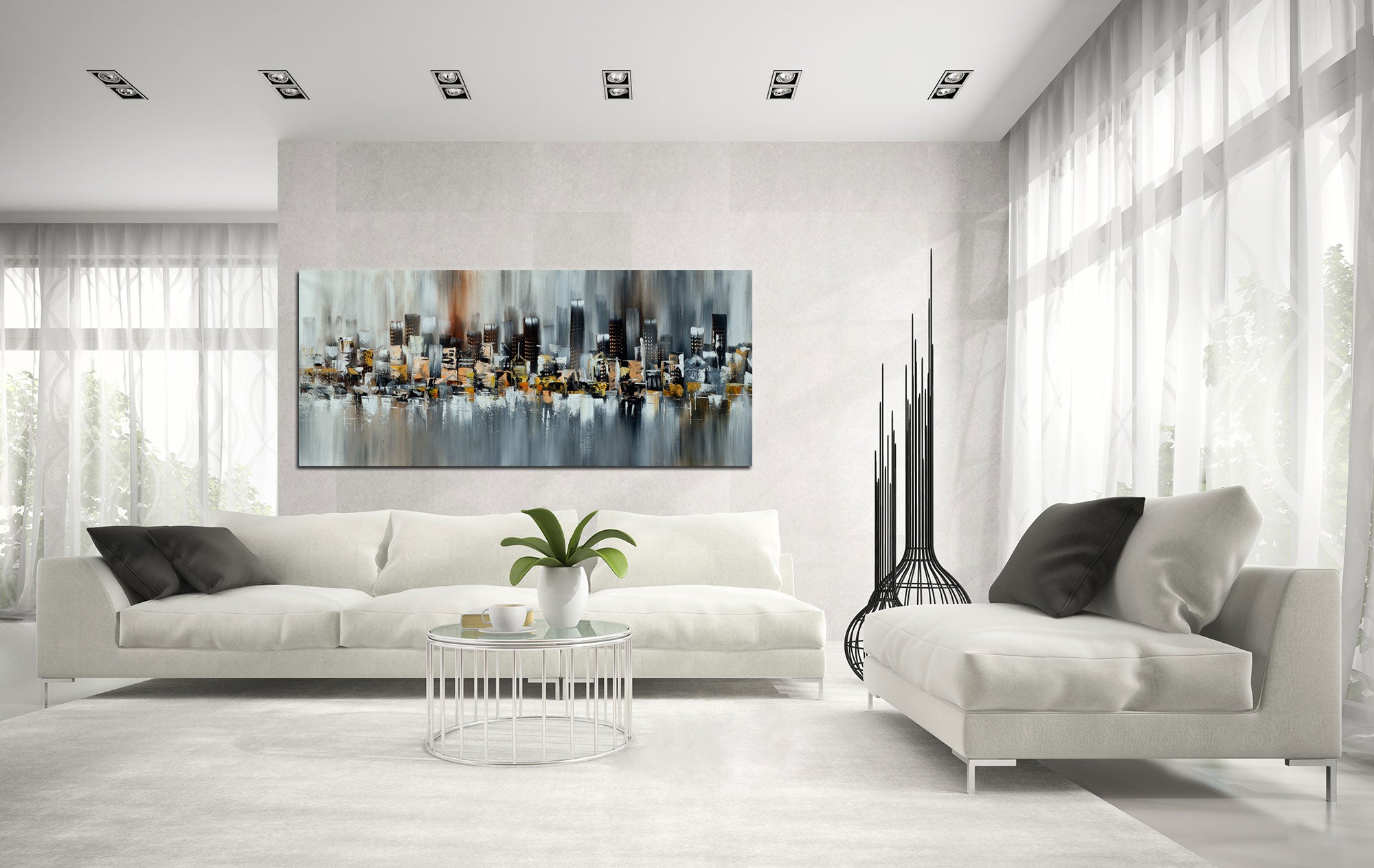 Abstract painting-Large wall art on canvas-Original hand-made painting ...