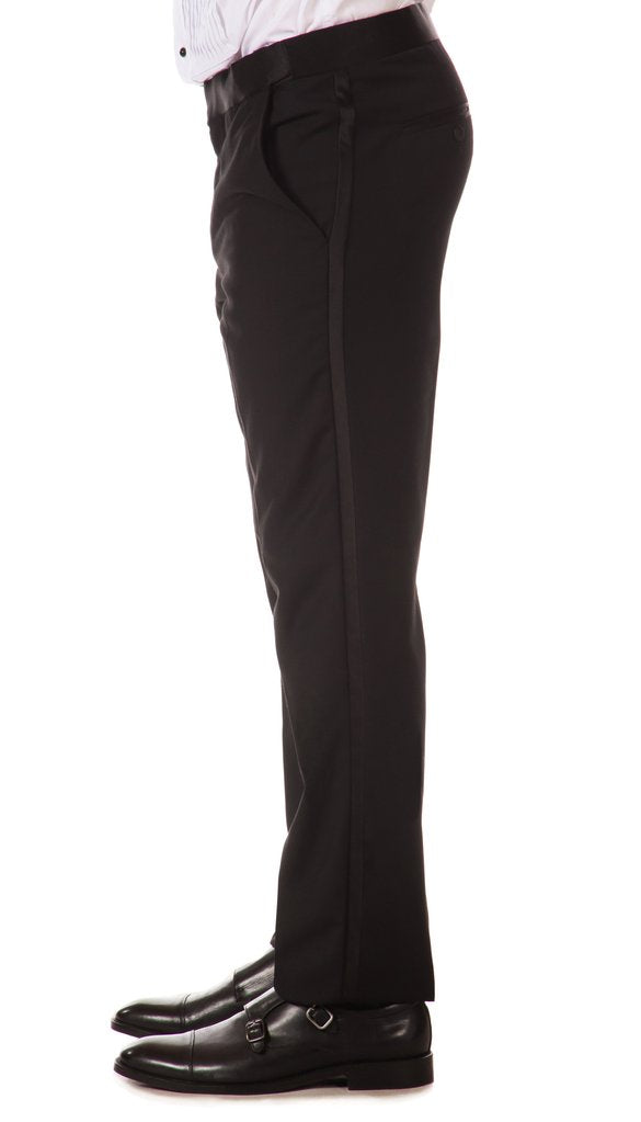 Saint Laurent Mens StraightLeg Silk Tuxedo Pants  Neiman Marcus