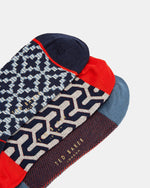 Ted Bake | Geo Print Three-Pack Cotton Sock Set