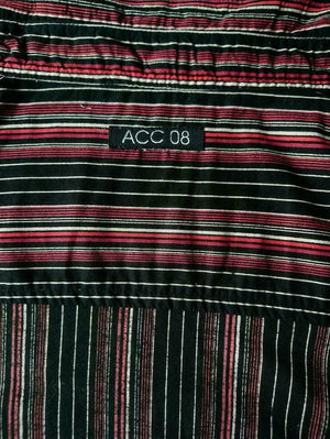 ACC 08 vintage overhemd met drukknopen. Rood Wit Zwart. Maat L