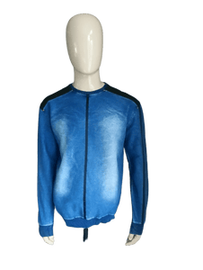 B keus: Rojami's trui. Blauw Zwart. Maat M. vlekjes - EcoGents