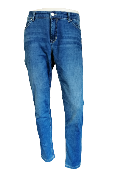 Mac stretch jeans. Colored blue. Size W42 - L 32. Skinny | EcoGents
