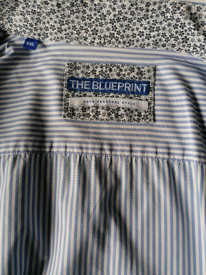 Blueprint overhemd. Blauw Wit Maat XXL 2XL | EcoGents