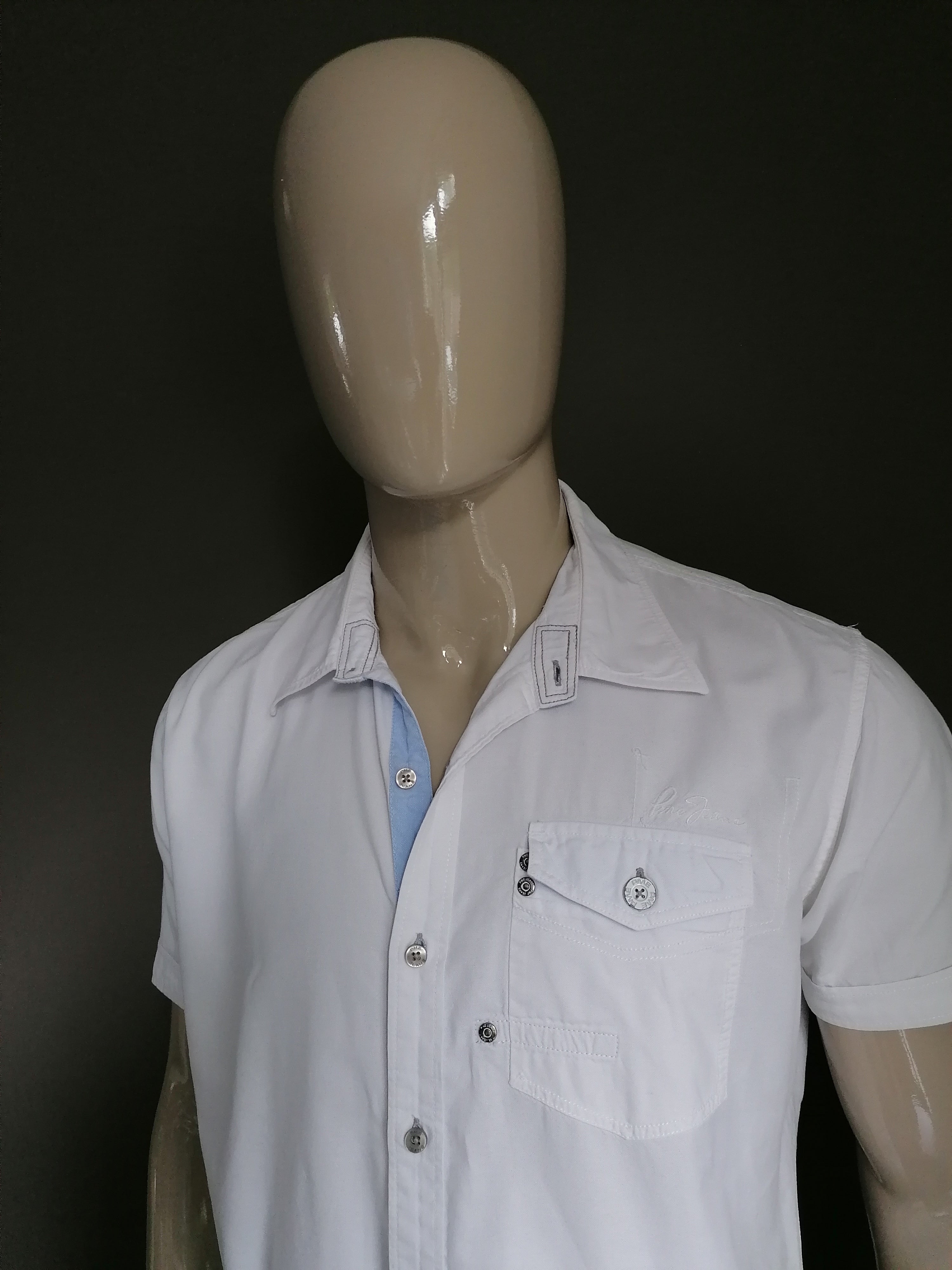 Geavanceerde Bij wet Dank u voor uw hulp PME Legend overhemd korte mouw. Wit gekleurd. Maat XL. Slim Fit. | EcoGents