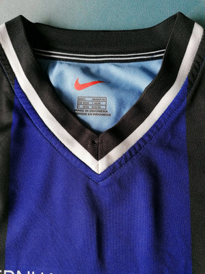 Nike "Tus Ergenzingen" sport voetbal shirt lange mouw. Blauw Zwart. Maat L. | EcoGents