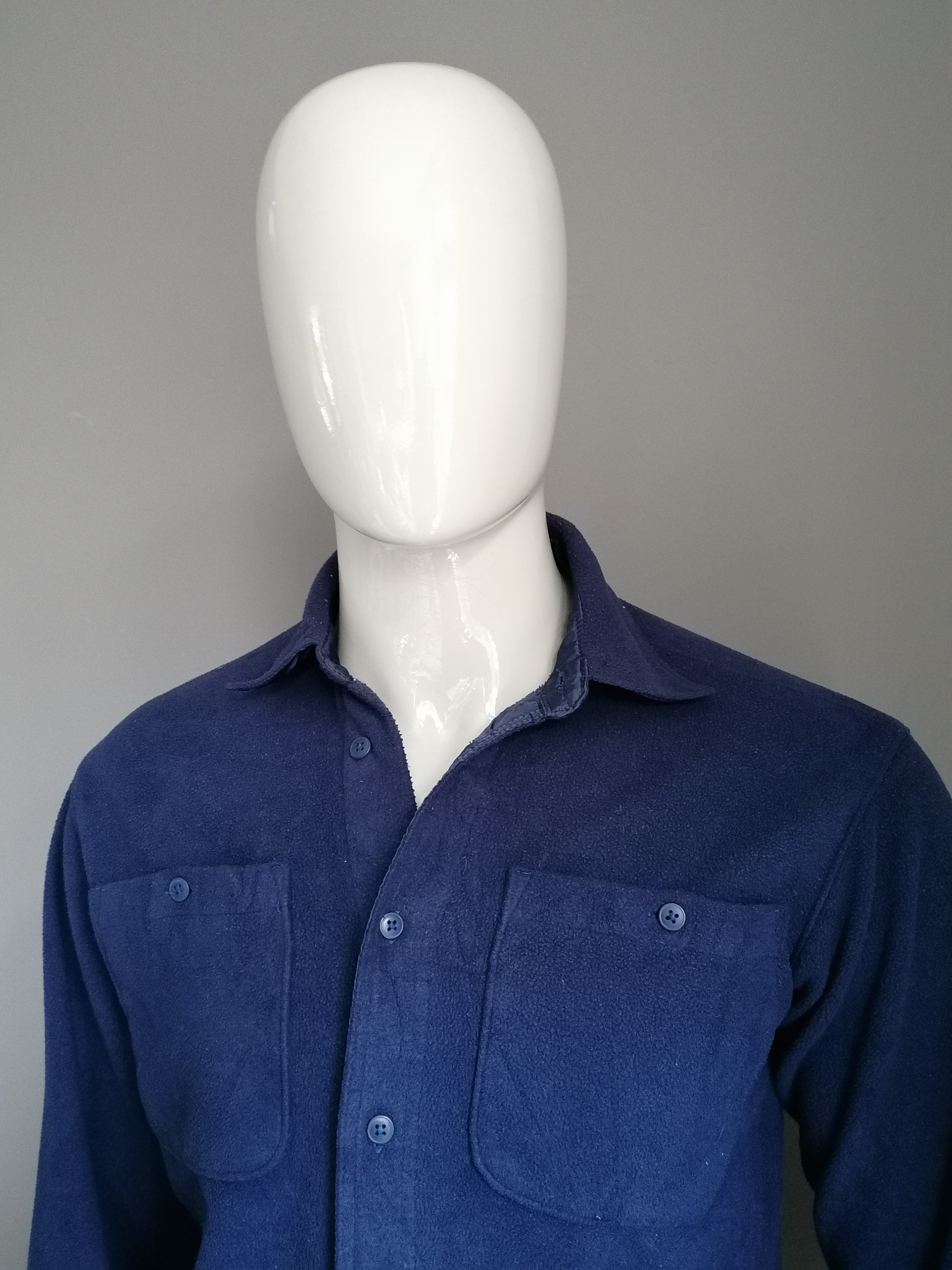 Wrangler fleece shirt. Dark blue colored. Size S. | EcoGents