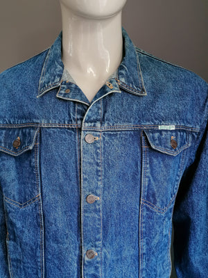 Trechter webspin Dosering Hesje Vintage 90's RIFLE jeans jack / spijkerjack. Blauw gekleurd. Maat XL. |  EcoGents