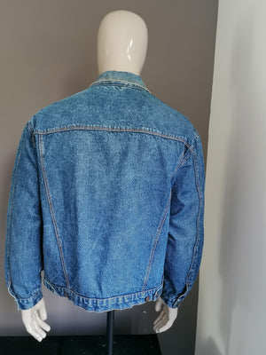 Trechter webspin Dosering Hesje Vintage 90's RIFLE jeans jack / spijkerjack. Blauw gekleurd. Maat XL. |  EcoGents