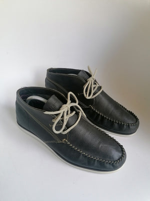 uitglijden Fjord Pech Blackstone Leren halfhoge veter boots. Leren veters. Zwart gekleurd. Maat  40. #902 | EcoGents