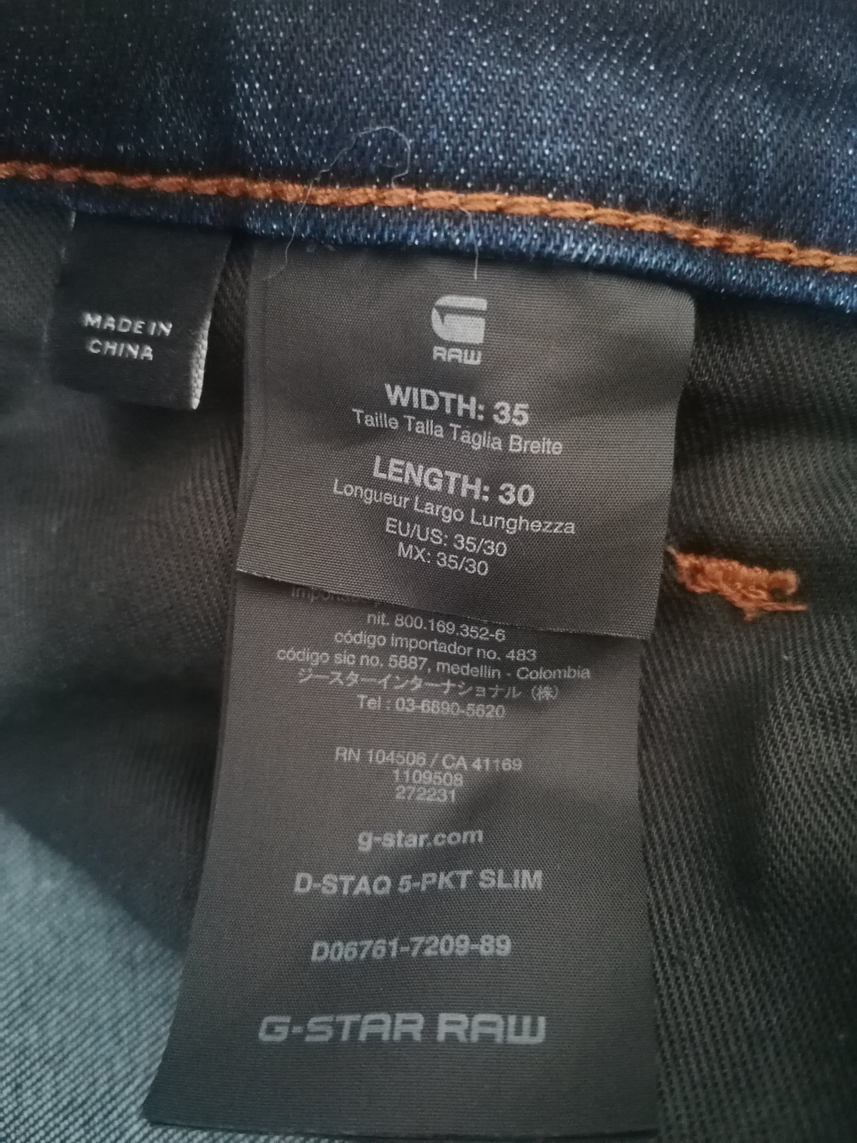 Zeestraat Aanhoudend Of anders G-Star RAW jeans. Donker Blauw gekleurd. Maat W35 - L30. Slim / stretch.  Type D-Shaq. | EcoGents