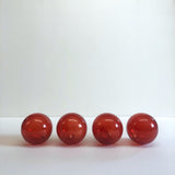 Red glass baubles: Set of 4