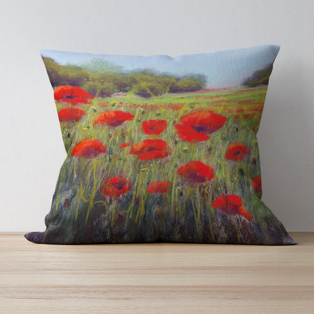 'Poppy Fields' Double Sided Design Cushion