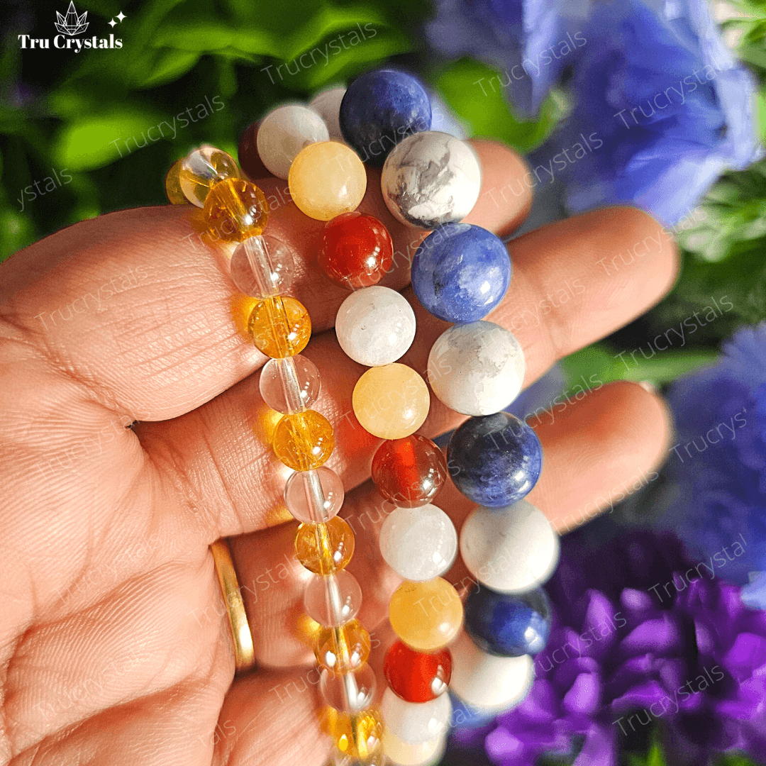 Seven Chakra Gemstone Healing Crystal Bracelet 8mm Beads at Rs 80/piece in  Vadodara