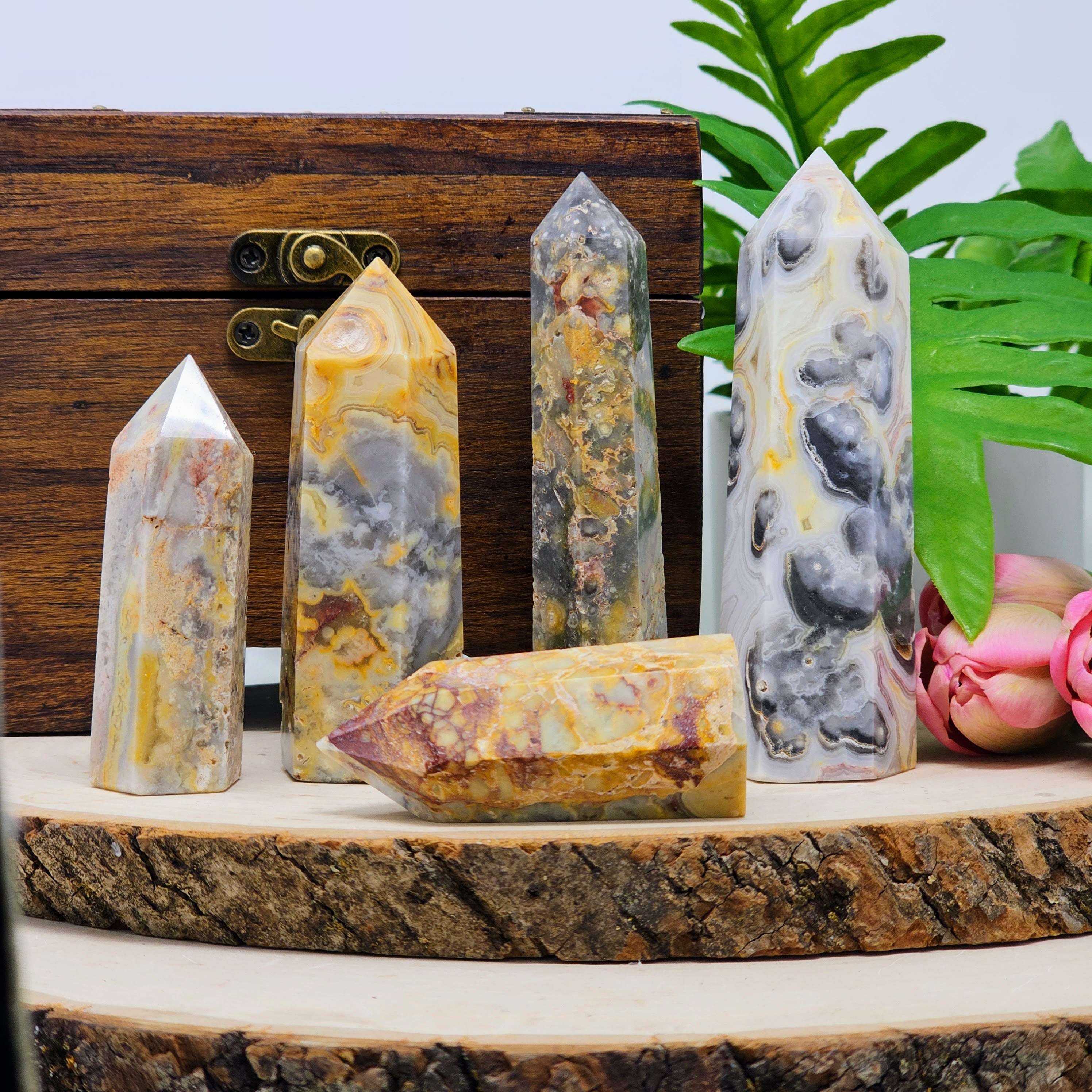 Crazy Lace Agate Points - When You Need More Joy