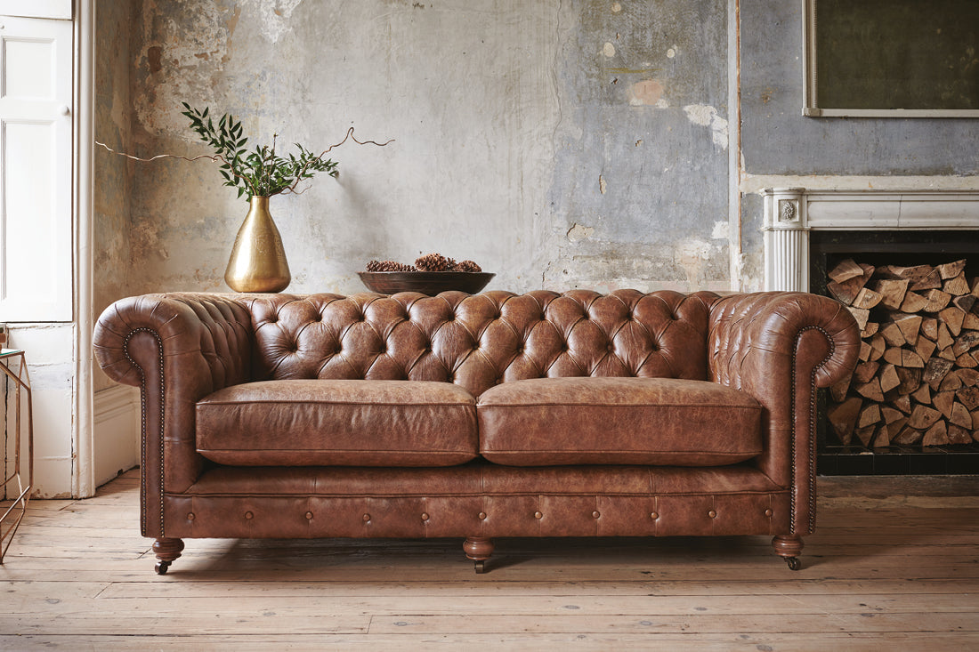 chesterfield leather grand sofa