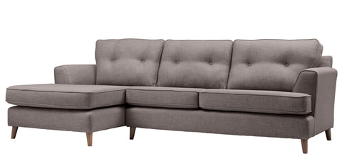 Grey corner chaise sofa