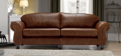 Burlington vintage leather sofa