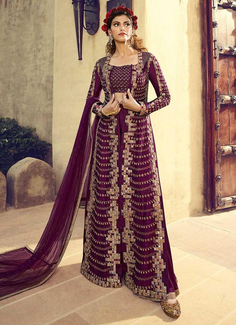 wine colour salwar kameez