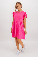 Summer Pink Tiered Dress