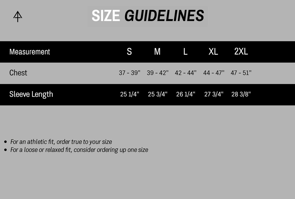 Size Guidelines – Arrowhead Tactical Apparel