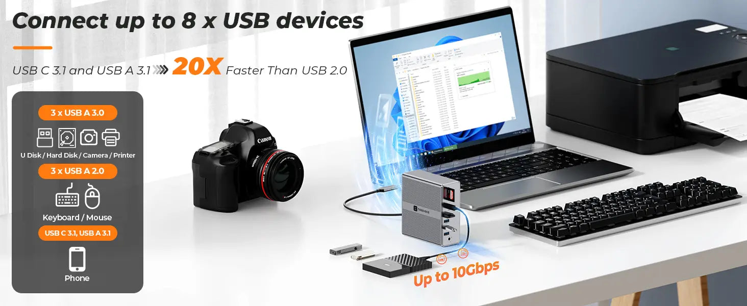 Versatile ports UDS030 USB C docking station