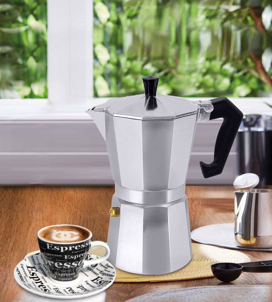 Bene Casa 4-cup stainless-steel espresso maker; cappuccino, latte , co