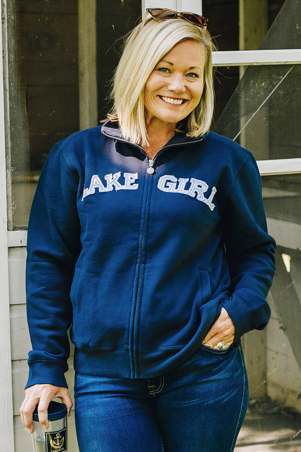 Lakegirl Corded Rib Crew Neck Sweatshirt