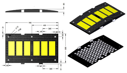 Διαστάσεις - Πλατύ σαμαράκι μεσαίο ψηλό PARK-DH-SP-2M