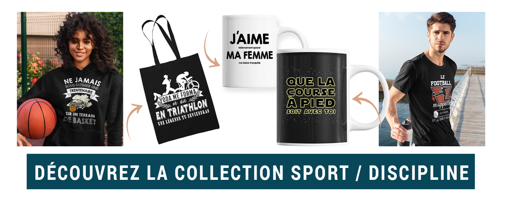 Produits personnalisés cadeaux sport discipline