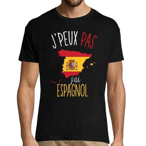 t-shirt homme j'peux pas j'ai espagnol