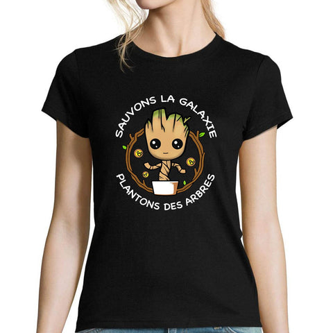 t-shirt femme Groot Sauvons la Planète