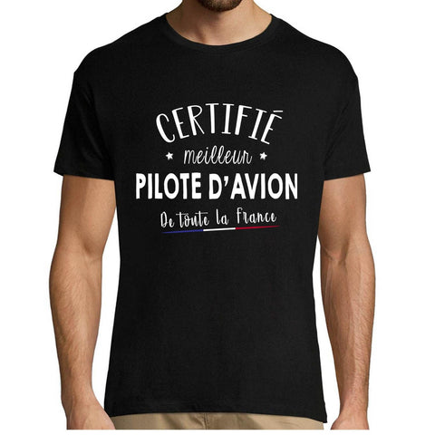 Tee shirt homme pilote d'avion
